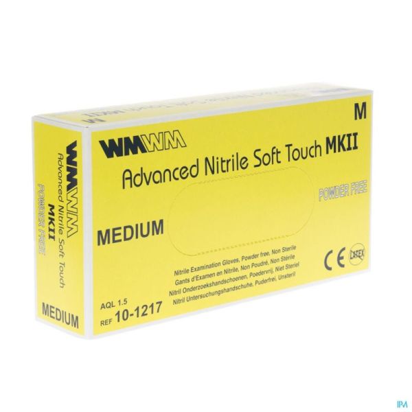 Advanced Nitril Gant Exam. Soft Touch S/pdr M 150