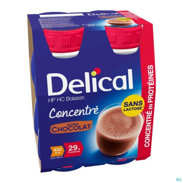 Delical Concentre Chocolat 4x200ml