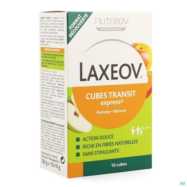 Laxeov Pomme-abricot Cubes 10xx10g