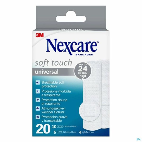 Nexcare 3m Soft Touch Universal Assort. Strips 20