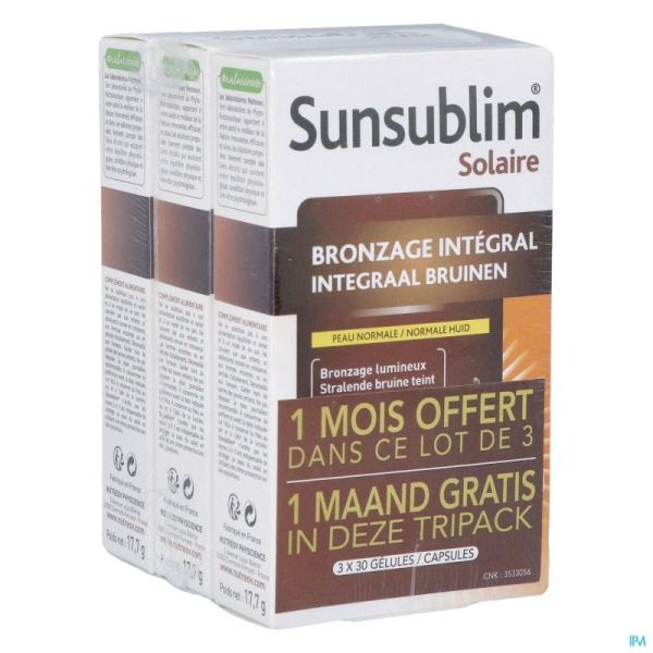 Sunsublim Bronzage Intégral Tripack Gélules 3x30