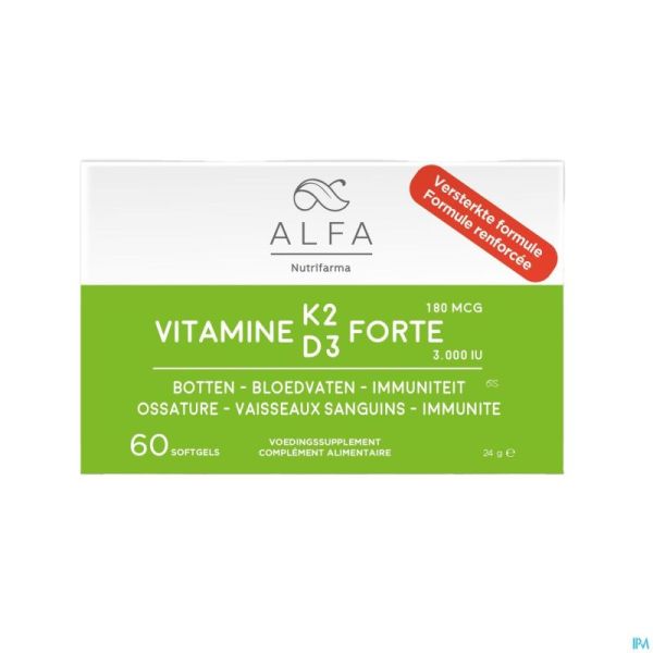 Alfa Vitamine K2 D3 Forte Softcaps 60 