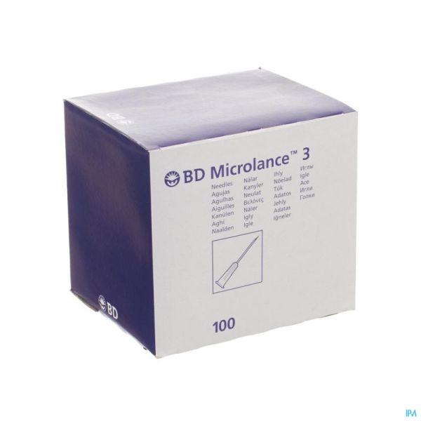 Bd Microlance 3 Aiguille. 22g 2 Rb 0,7x50mm Noir 100