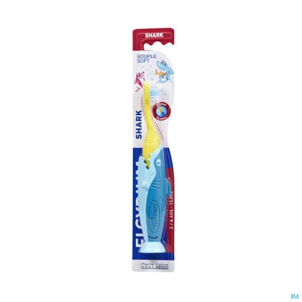 Elgydium Brosse à Dents Enfant 2-6 ans Shark