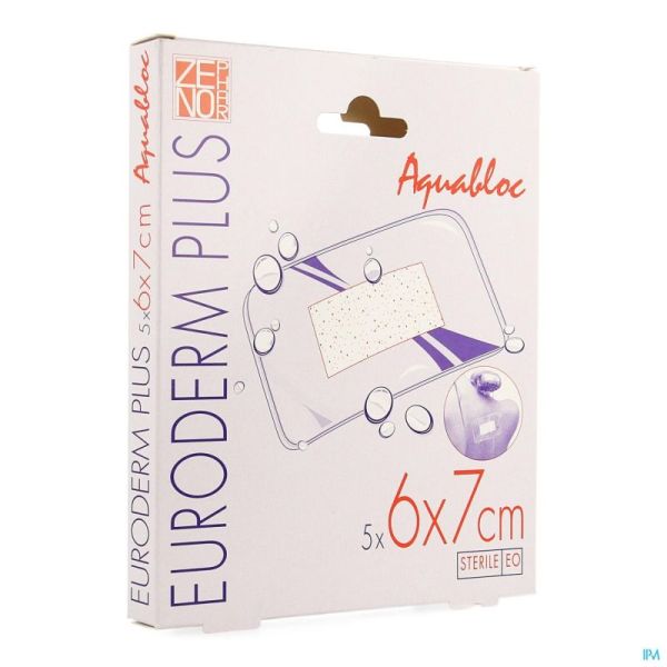 Euroderm Plus 6x 7cm 5 Pansement Steril Waterproof