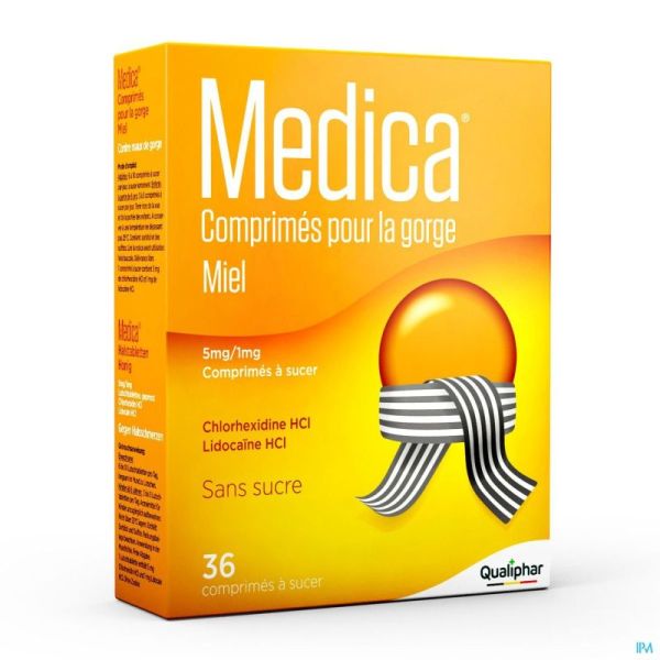 Medica Comprimés Gorge Miel 36 Comprimés