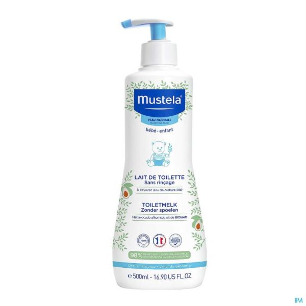 Mustela Peaux Normales Lait Toilette S/rincage 500ml