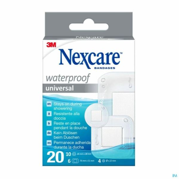 Nexcare 3m Waterproof Assorted Strips 20 N0620as