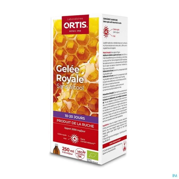 Ortis Gelee Royale Bio Sans Alcool 250 Ml