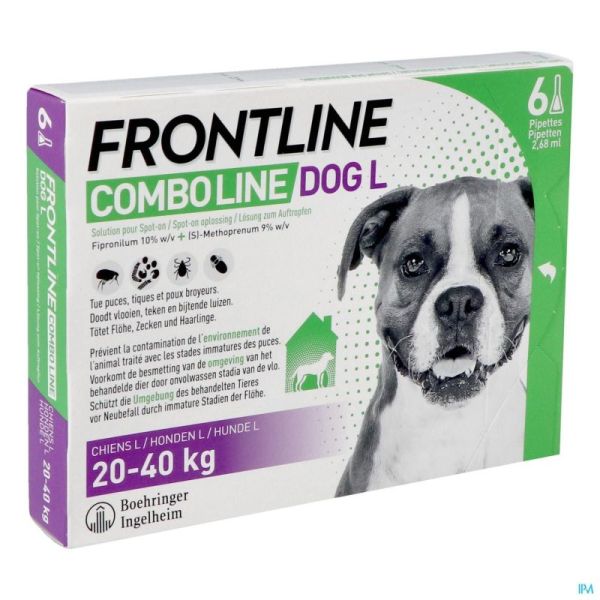 Frontline Combo Line pour Chien de 20 à 40kg 6x2,68ml Dog L