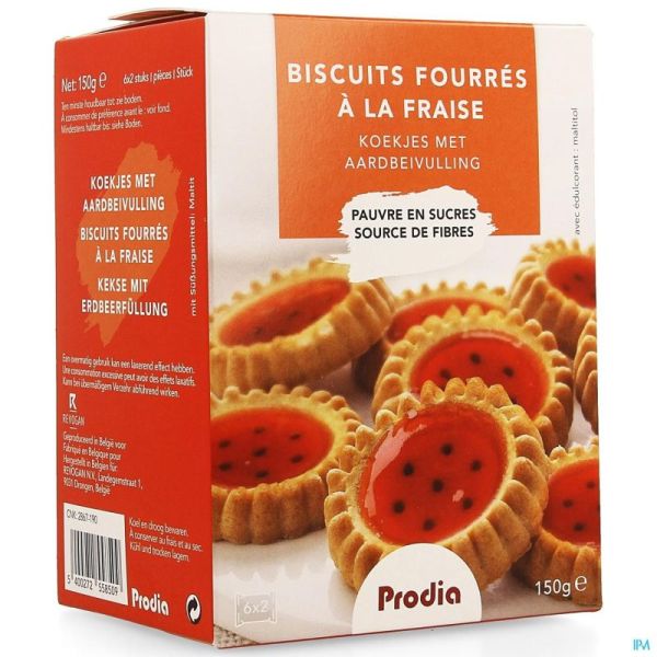 Prodia Biscuits Fourres A Fraise 150 G