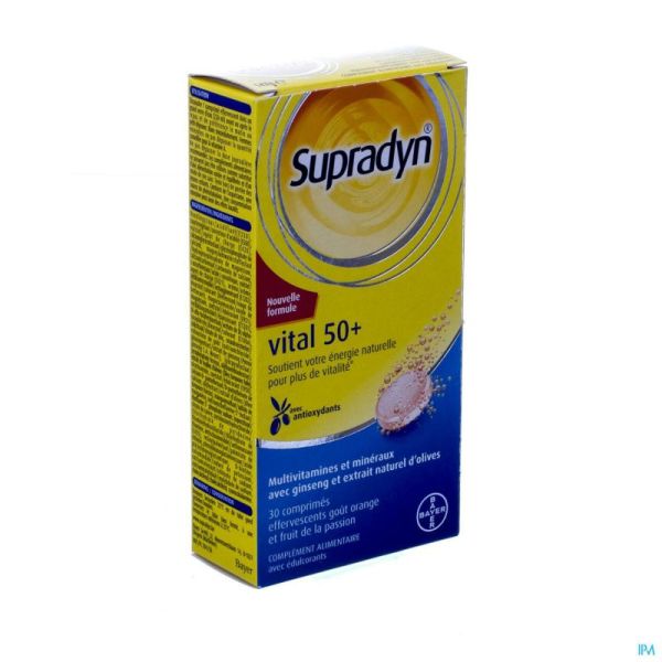 Supradyn Vital 50 Plus 30 Comprimés Effervescents 