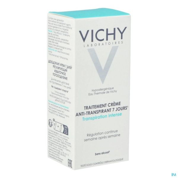 Vichy Déodorant Anti-Transpirant Crème 7 Jours 30 Ml