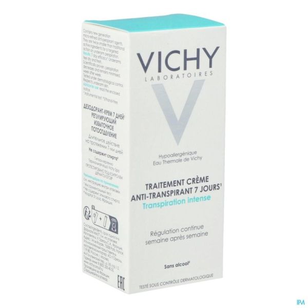 Vichy Déodorant Anti-Transpirant Crème 7 Jours 30 Ml