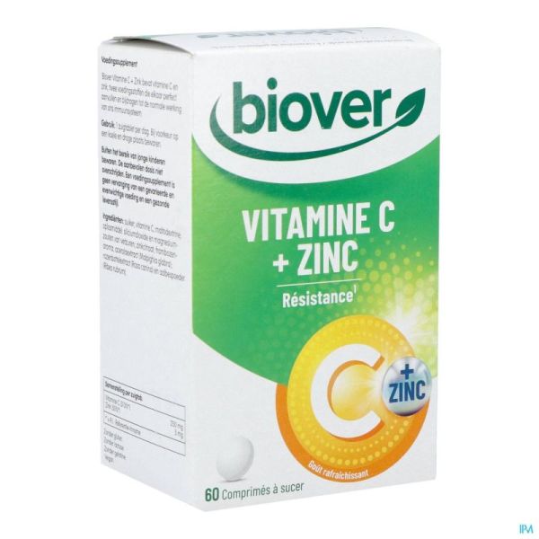 Biover Vitamine C + Zink Comprimés 60