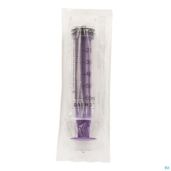 Enfit Seringue Dash3 Eccentric Tip 60ml