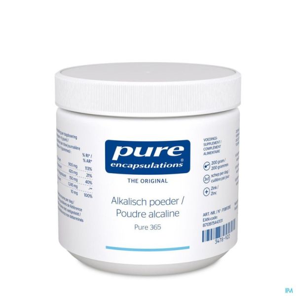 Pure Encapsulations Poudre Alcaline Pure 365 200 Gr