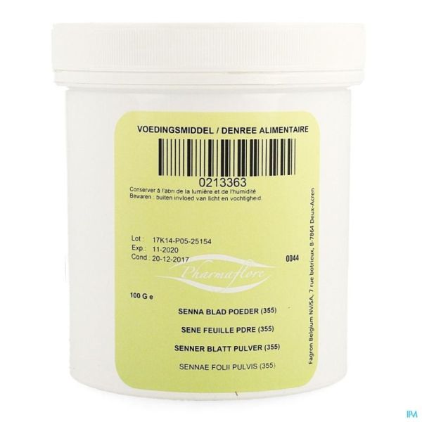 Sene Feuille Poudre Pharmaflore 100 G