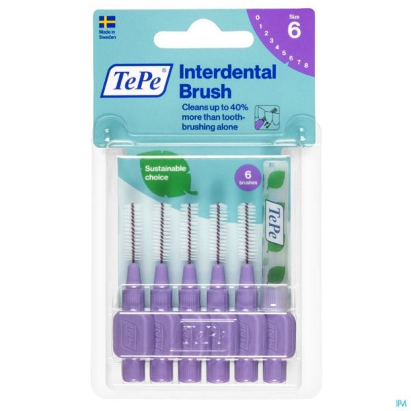 Tepe Interdental Brush 1,1mm Pourpre 6 P