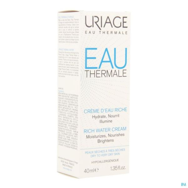 Uriage Eau Thermale Crème Eau Riche 40ml