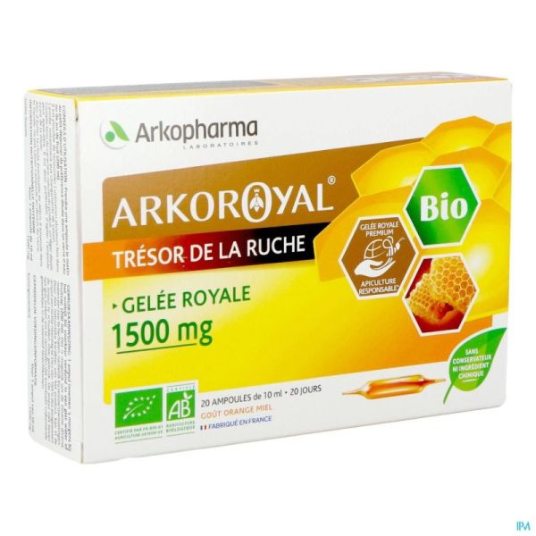Arkoroyal Gelee Royale Bio 1500mg Ampoules 20x10ml