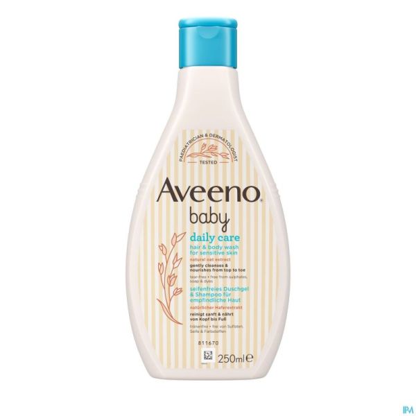 Aveeno Baby Daily Care Gel Lavant Chev.corps 250ml