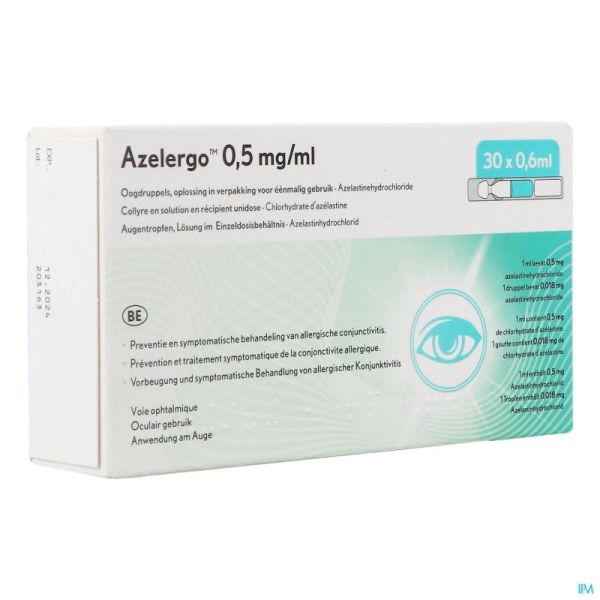 Azelergo Gouttes Oculaires Unidoses 30