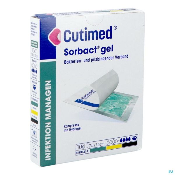 Cutimed Sorbact Gel 7,5x7,5 7261100 10 P