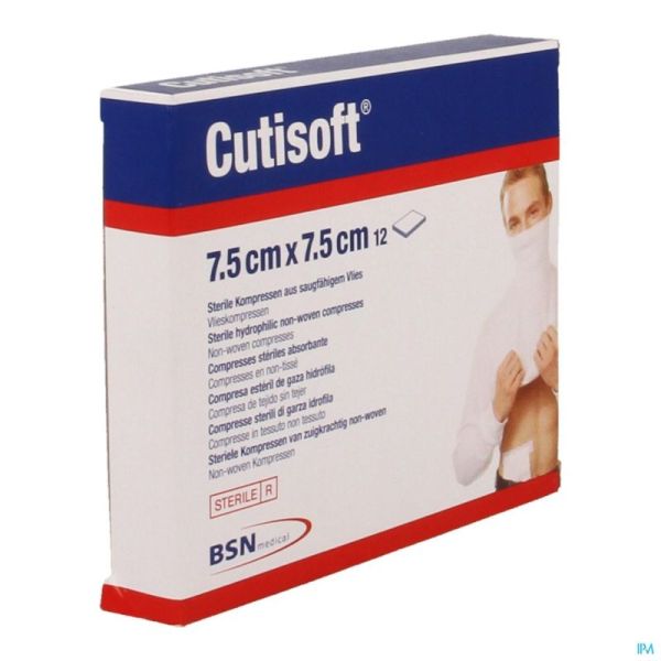 Cutisoft Cotton Ster 7,5x7,5 Cm 12 Pièce