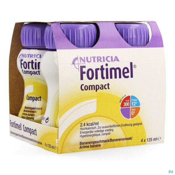 Fortimel Compact Banane 125 Ml 4 Pièces