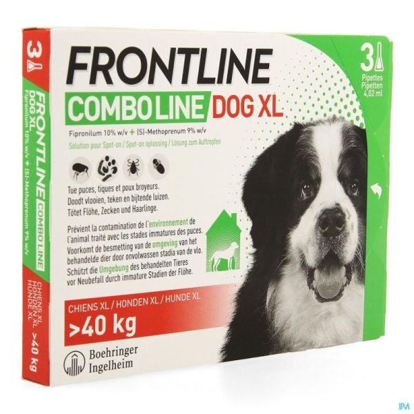 Frontline Combo Line pour Chien de plus de 40kg 3x4,02ml Dog XL