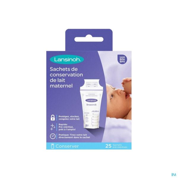 Lansinoh Sachets Conservation Lait Maternel 25
