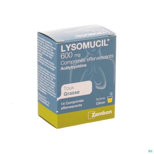 Lysomucil 14 Comprimés Effervescents 600 Mg