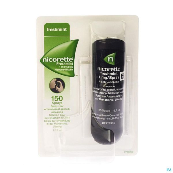 Nicorette Freshmint 1 Mg Spray 150 Doses