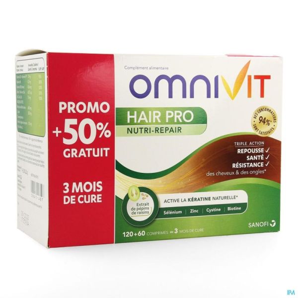 Omnivit Hair Pro Nutri Repair Comprimés 180