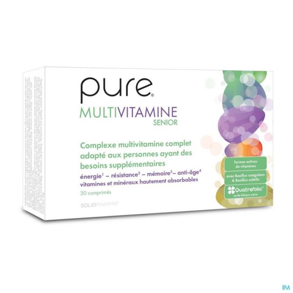 Pure Multivitamine Senior Comprimés 30