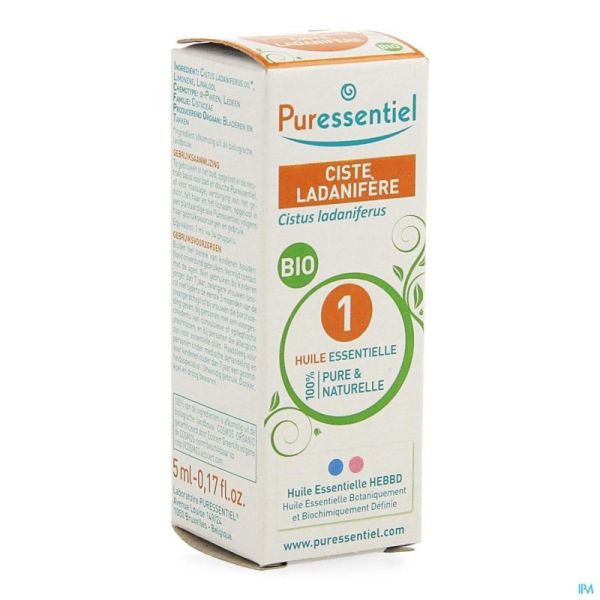 Puressentiel Huile Essentielle Ciste Ladanif. Bio Exp.hle Essentielle 5ml