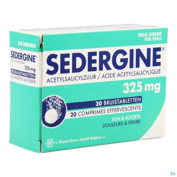 Sedergine 20 Comprimés Effervescents 325 Mg