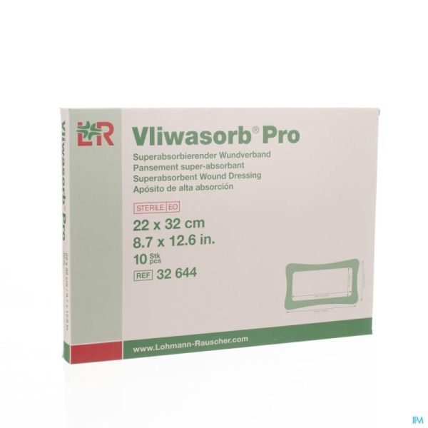 Vliwasorb Pro Pansement 22x32cm 10 32644