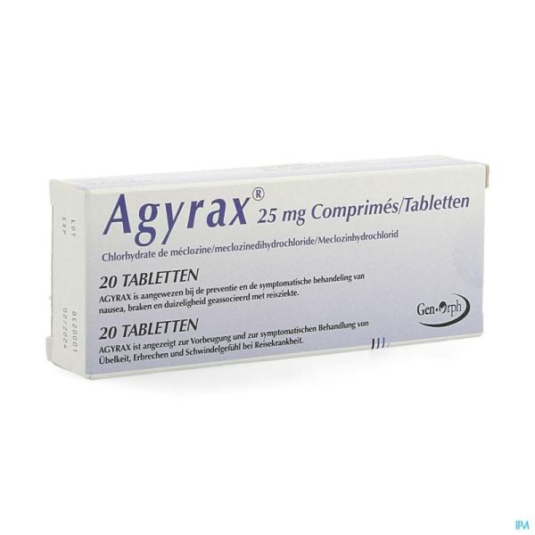 Agyrax 25mg Comprimés 20