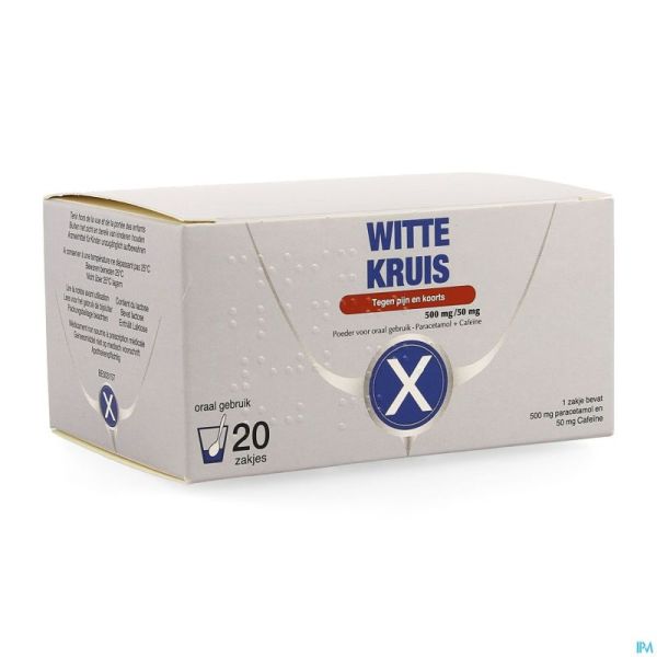 Croix Blanche 500mg/50mg Sachets 20 