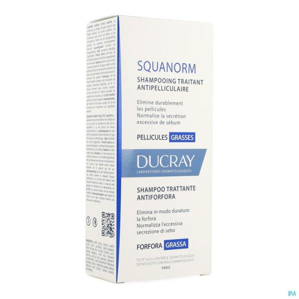 Ducray Squanorm Shampooing Pellicules Grasses 200 Ml