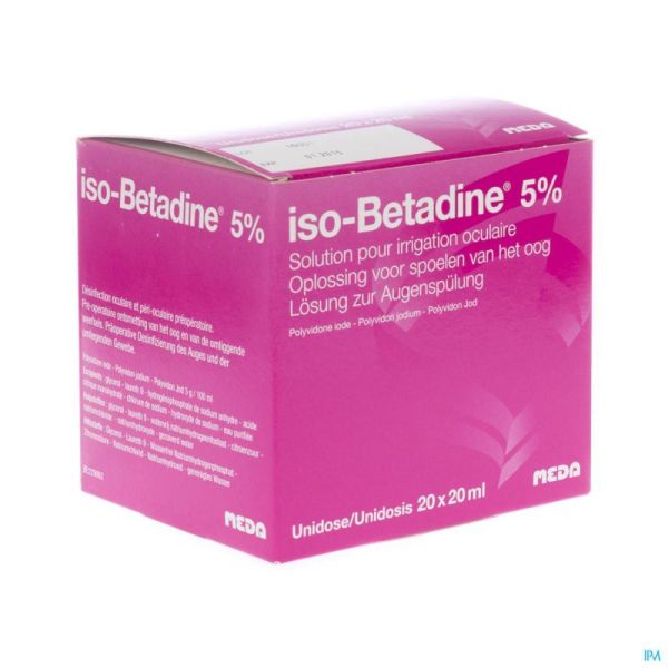 Iso Betadine Solution Yeux Unidose 20x20 Ml