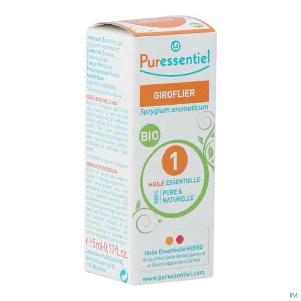 Puressentiel Expert Giroflier Bio Huile Essentielle 5 Ml