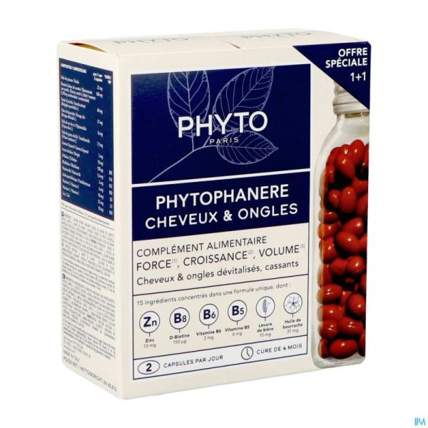 Phytophanere Cheveux & Ongles Gélules 2x120