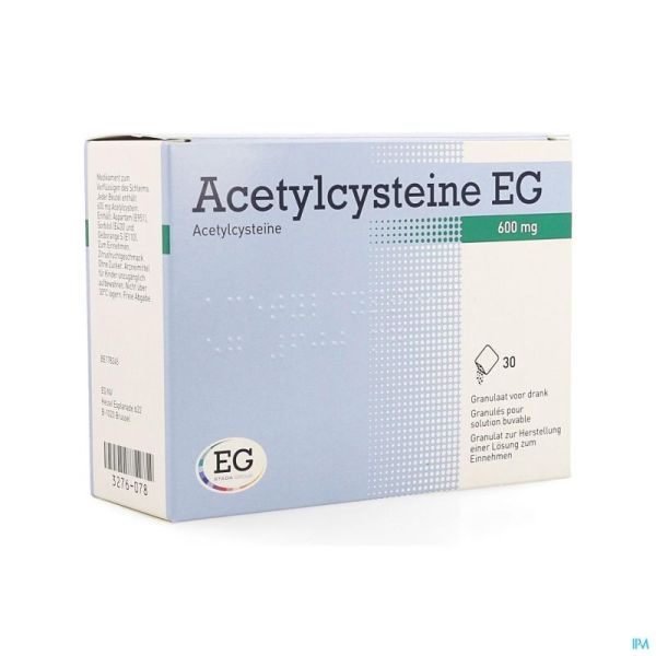 Acétylcystéine E.G. 30 Sachets 600 MG