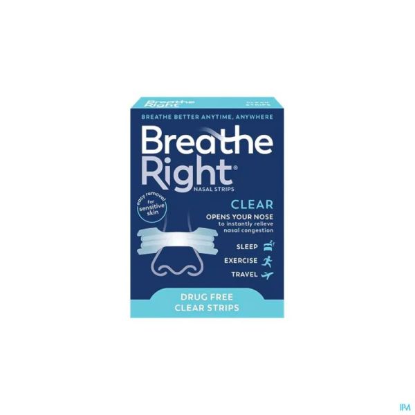 Breathe Right Bandel Nas Clear 30 Pièce