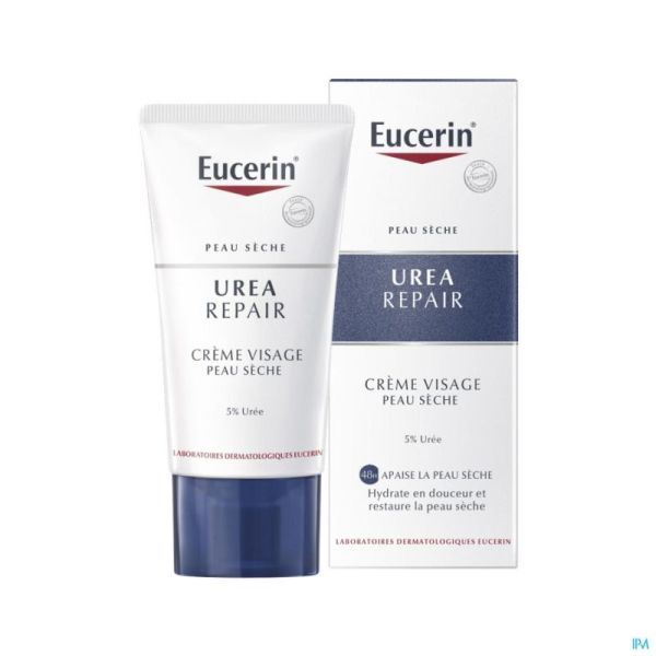 Eucerin Urea 5 % Urea Repair+ Crème Visage 50 Ml