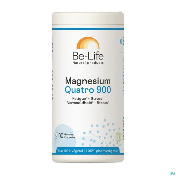 Magnesium Quatro 900 Be Life Pot Gélules 90