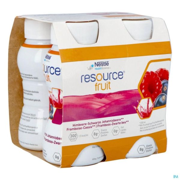 Resource Fruit Framboise Cassis 4x200ml 12415273